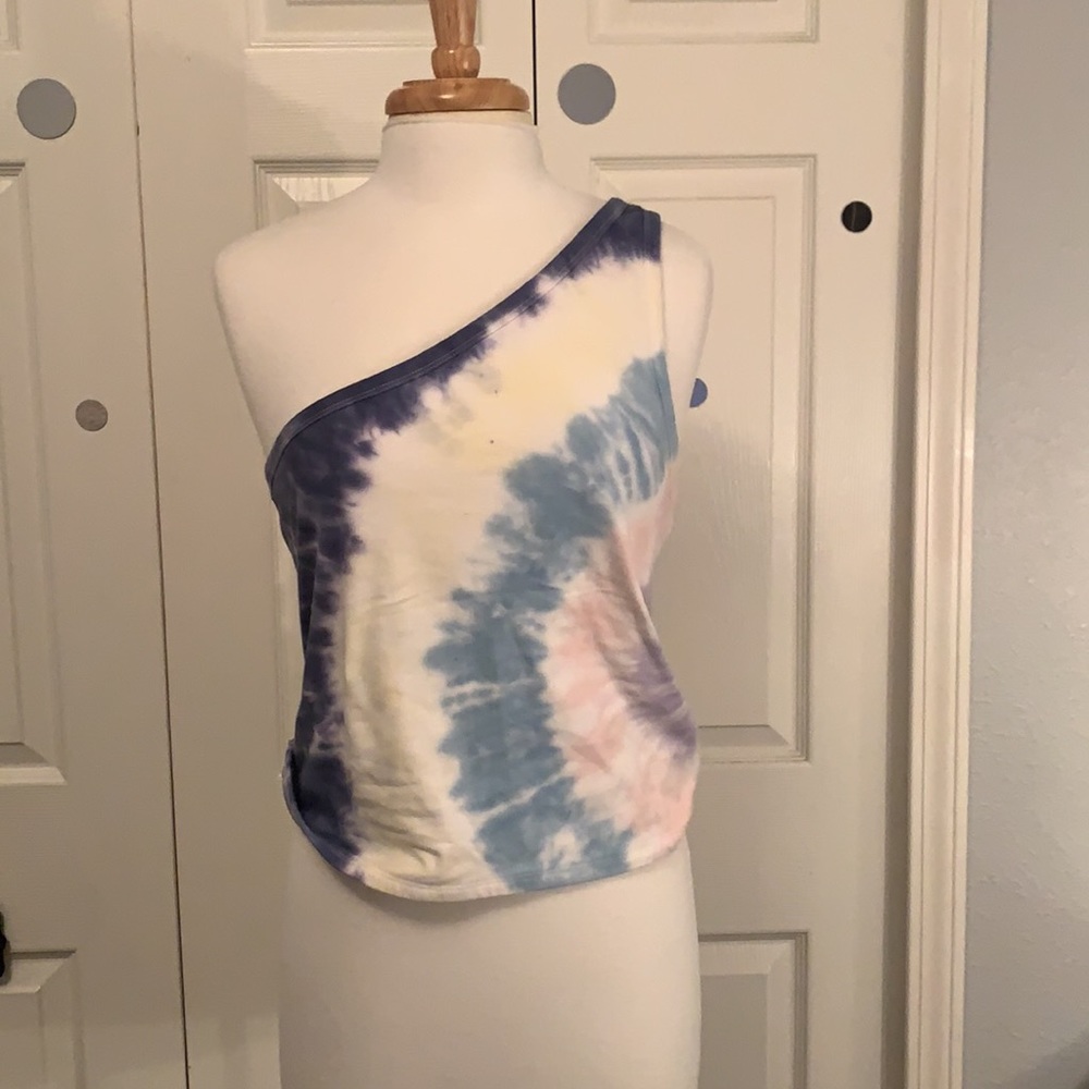 American eagle tye dye one shoulder top